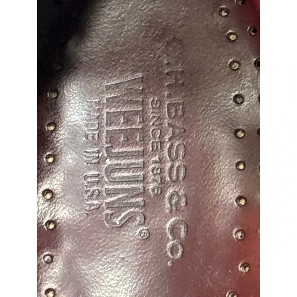 GH Bass Weejuns Mens 8.5 Burgundy Leather Kiltie Tassel Loafers Made in USA